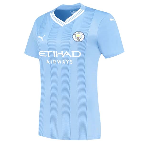 Camiseta Manchester City Replica Primera Ropa Mujer 2023/24